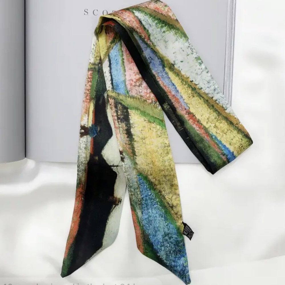 Two Van Gogh Oil Painting Thin Scarves / Hair Bands / Scarves - #947